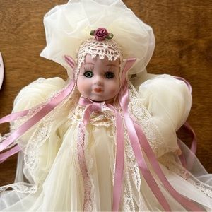 Elsie Massey Original 9" Porcelain Baby Doll Dana 21" Long Lace Tulle Costume